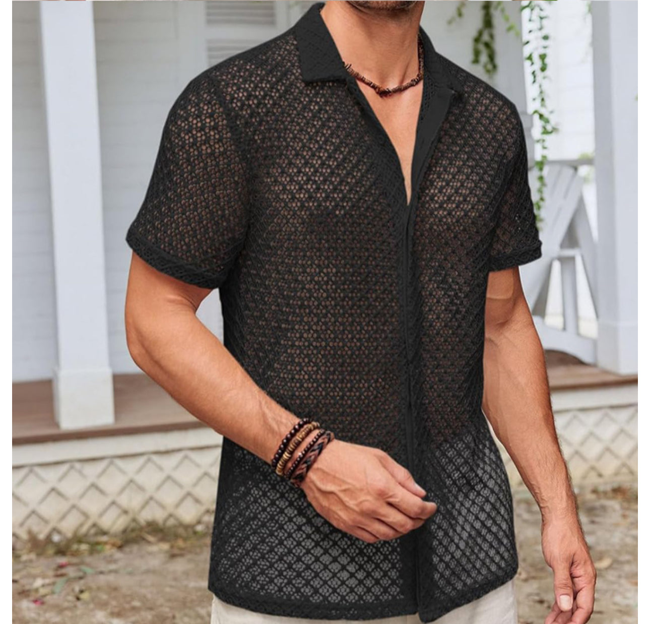 Men's Summer Short Sleeve Shirt - Casual & Breathable Style
